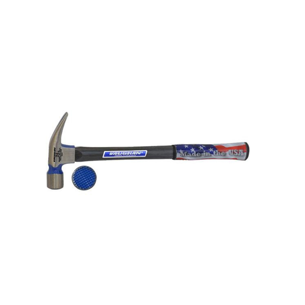 Vaughan 24oz Milled Face Hammer w/  Fiberglass Handle from Columbia Safety